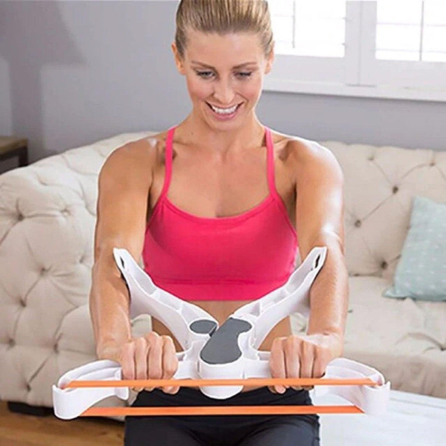 Arm Workout Machine - Arm Exercise Equipment Upper Body Arm Workout Machines with 3 System Resistance Training Bands for Women Strength Training