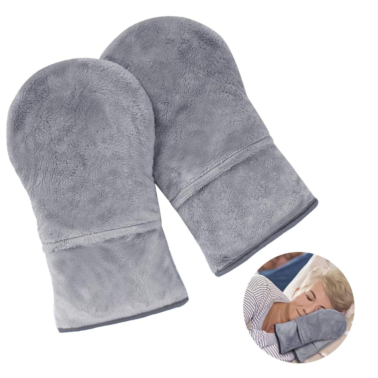 Arthritis Warming Mittens - Microwavable Heated Mittens for Hand Therapy | Warming Gloves for Women and Men | Trigger Finger or Carpal Tunnel |  Unscented Heating Mitts