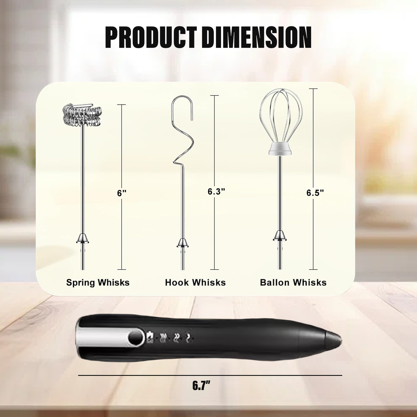 Electric Milk Frother – Handheld Foam Maker for Coffee, Latte, Cappuccino & Hot Chocolate