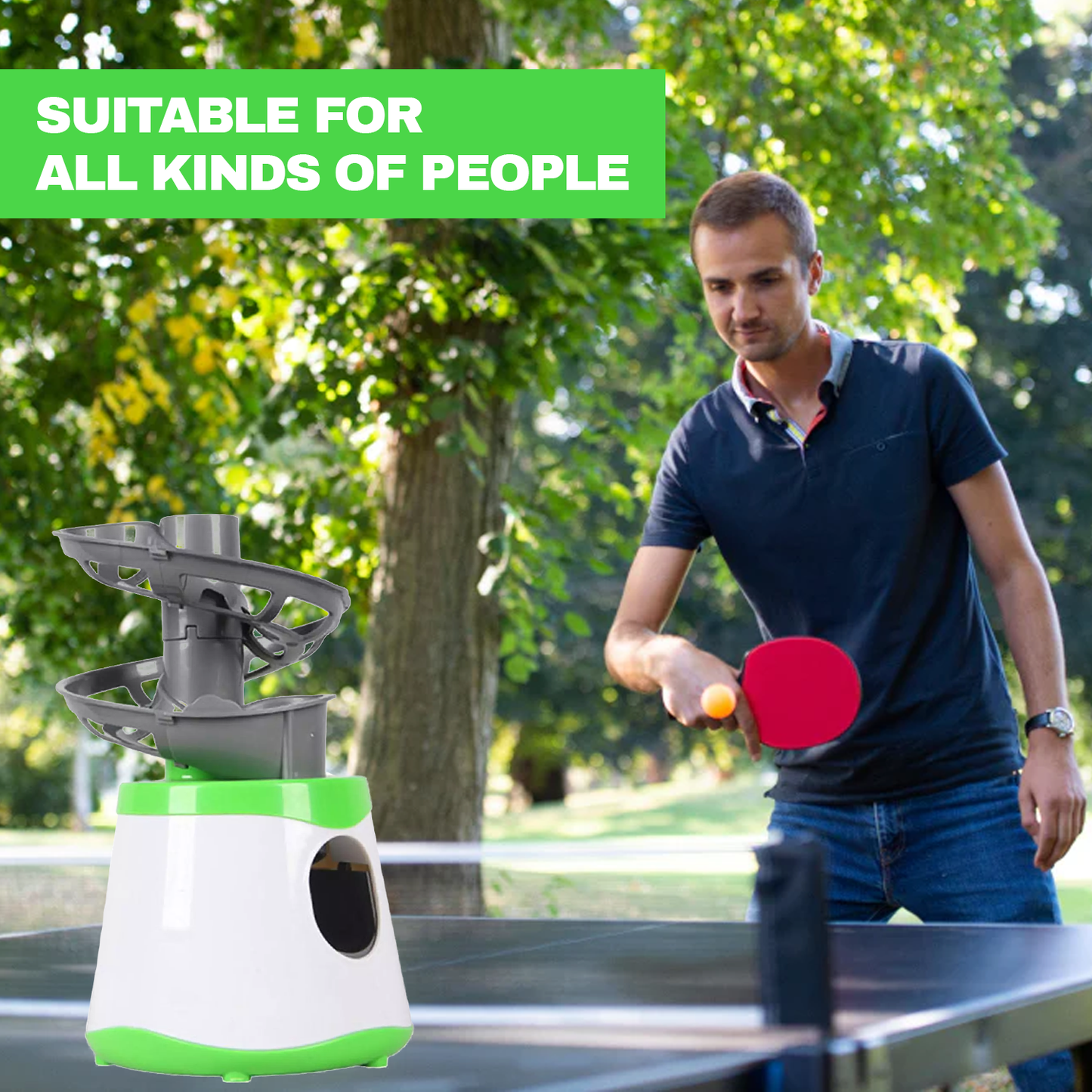 Table Tennis Robot Machine – Smart Ping Pong Trainer for Solo Practice and Drills