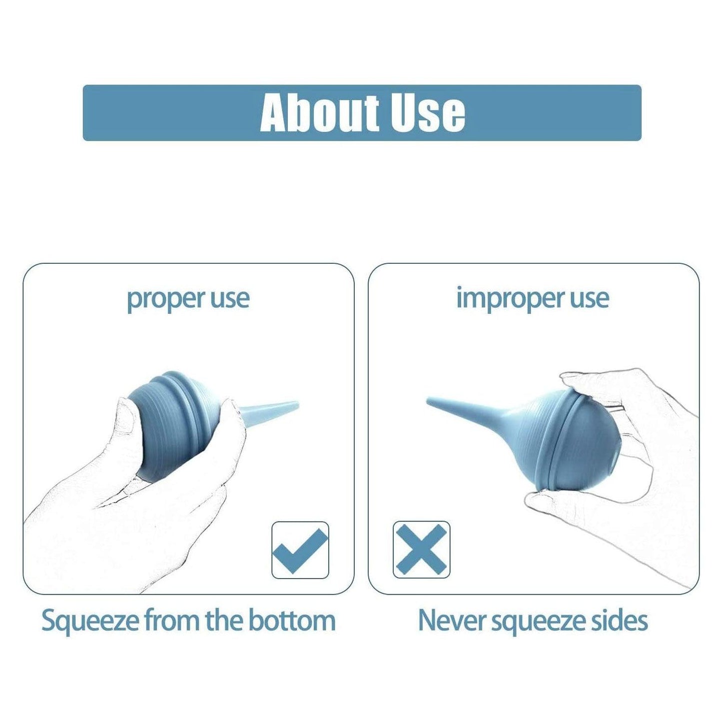Nasal Aspirator for Baby - Ear Syringe, Snot Sucker, Mucus Sucker and Nasal Bulb Syringe, 2 Ounces