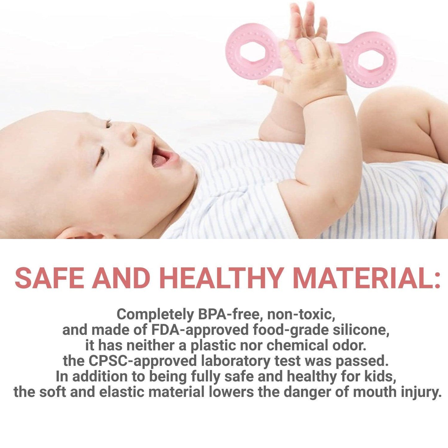 Teething Toys for Babies - Silicone Baby Molar Teether Chew Toys with Pacifier Clips, Hammer Wrench Spanner Pliers Shape Baby Toys for Stimulates