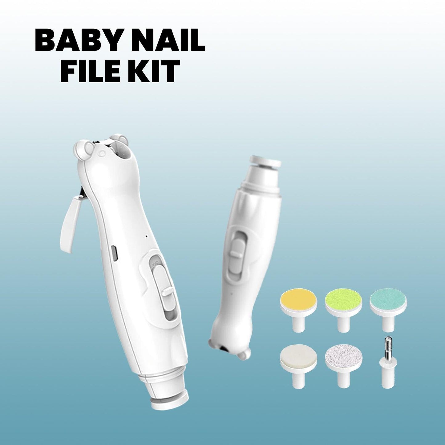 Electric Nail Clippers - Baby Nail File Kit Trimmer Toddler Toes Trim Nails Polish Care