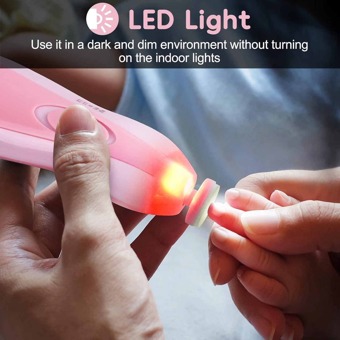 Electric Nail Trimmers - Electric Baby Nail File Kit Clippers Trimmer Toddler Toes Trim Nails Polish Care