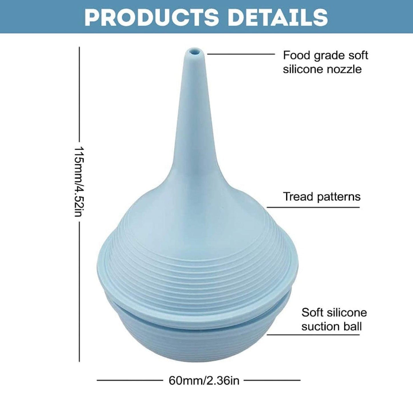 Nasal Aspirator for Baby - Ear Syringe, Snot Sucker, Mucus Sucker and Nasal Bulb Syringe, 2 Ounces