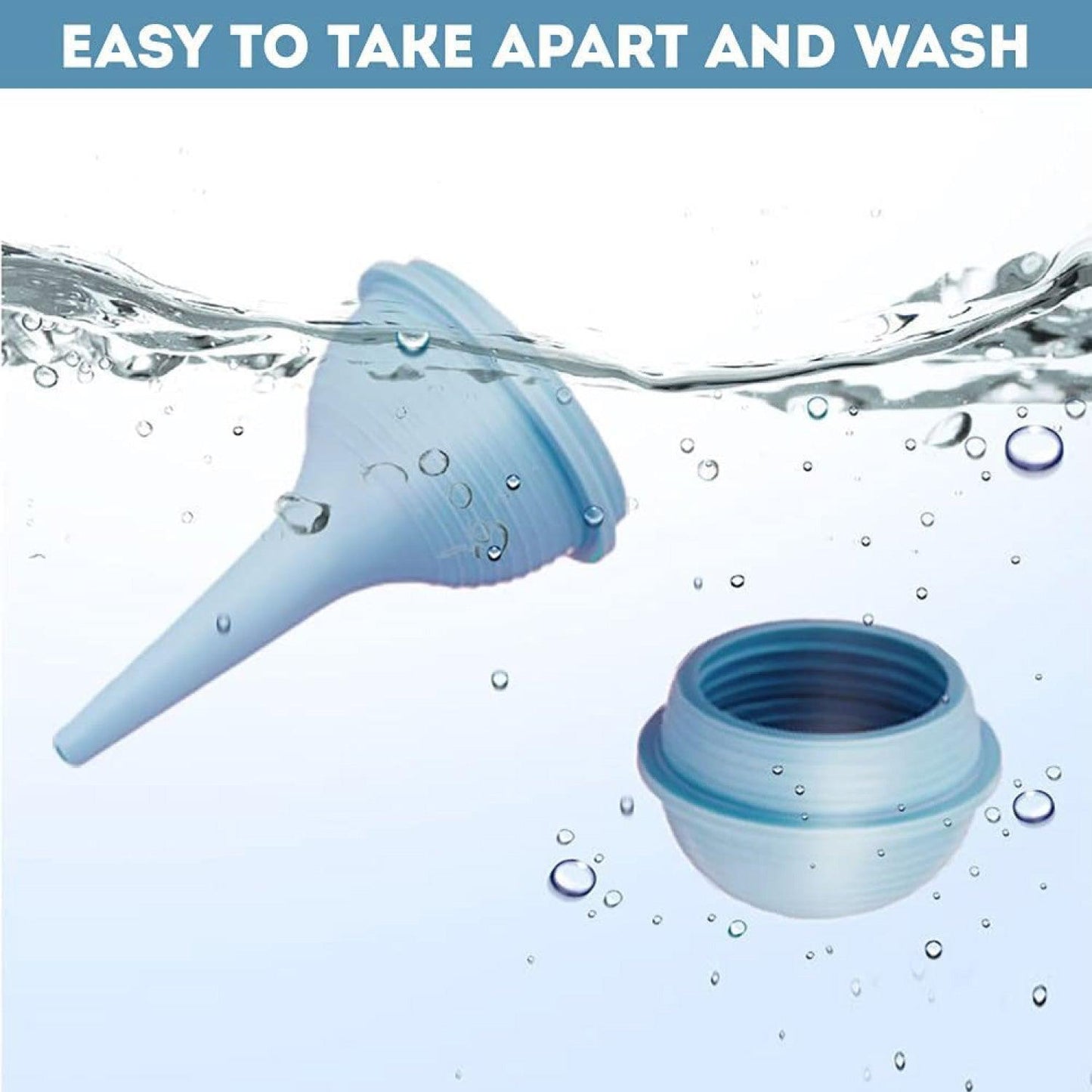 Nasal Aspirator for Baby - Ear Syringe, Snot Sucker, Mucus Sucker and Nasal Bulb Syringe, 2 Ounces