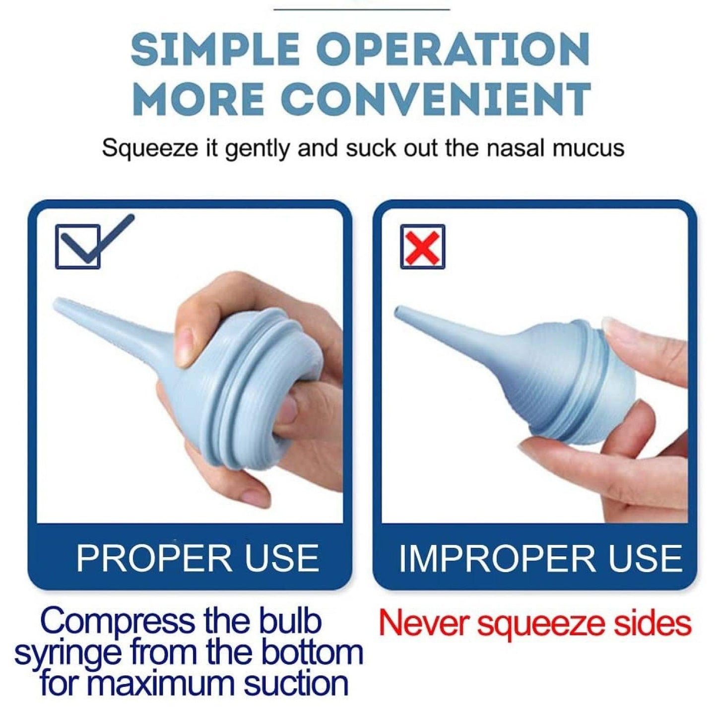 Nasal Aspirator for Baby - Ear Syringe, Snot Sucker, Mucus Sucker and Nasal Bulb Syringe, 2 Ounces