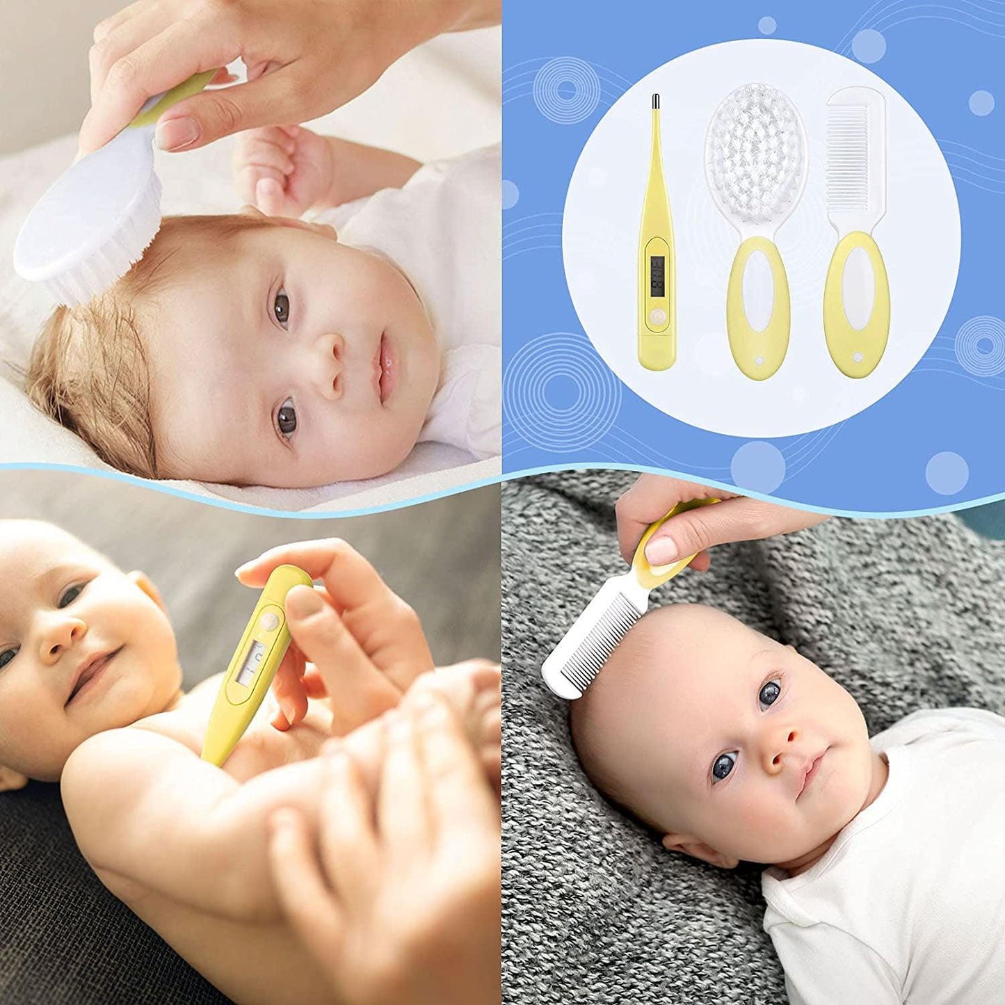 Baby Grooming Kit - 16PCS Newborn Baby Care Accessories Safety Cutter Nail Care Set