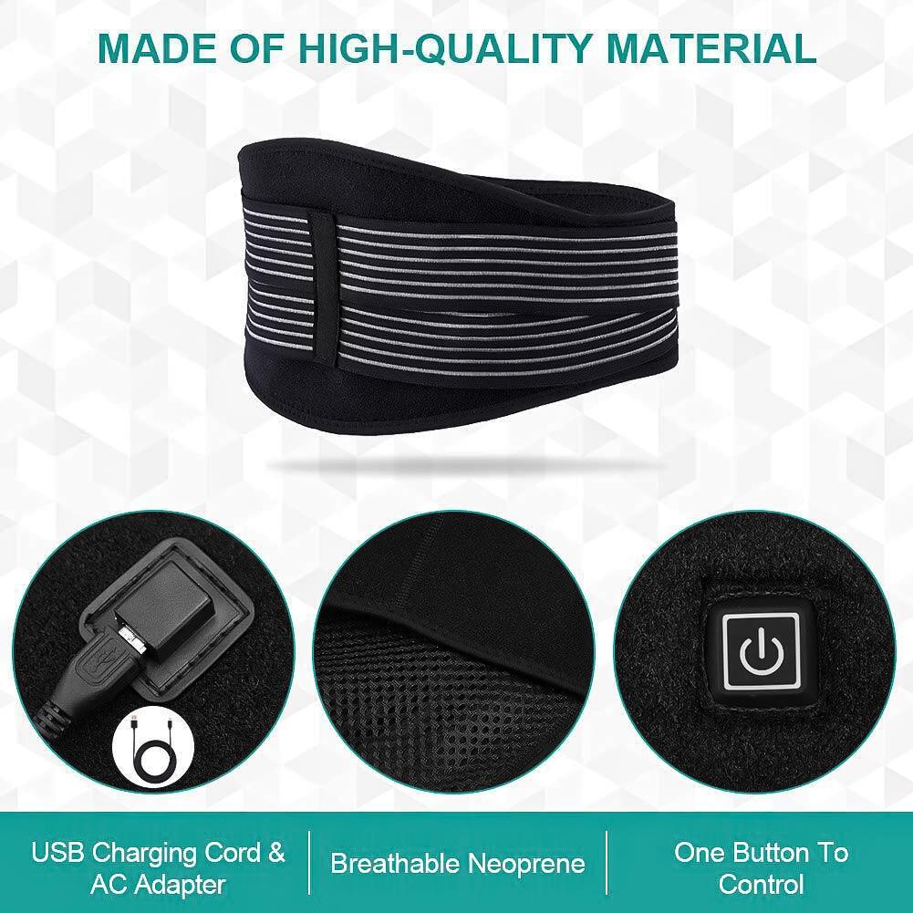 Heated Belts Back Pain - Back Heating Belt Heated Waist Belt USB Waist Heating Pad Belly Warmer Band