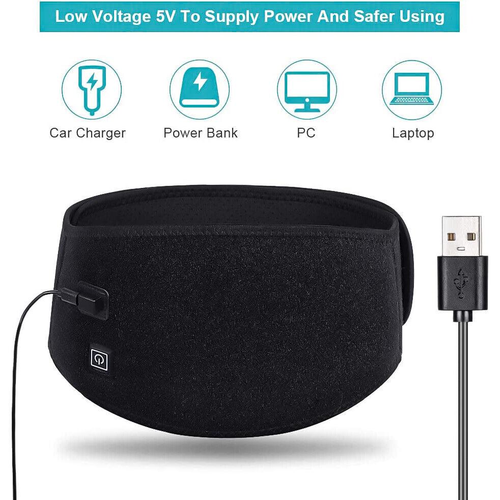 Heated Belts Back Pain - Back Heating Belt Heated Waist Belt USB Waist Heating Pad Belly Warmer Band