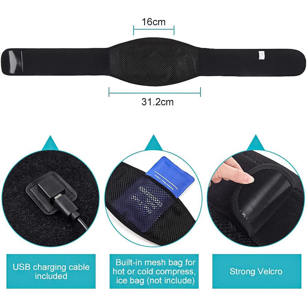 Heated Belts Back Pain - Back Heating Belt Heated Waist Belt USB Waist Heating Pad Belly Warmer Band