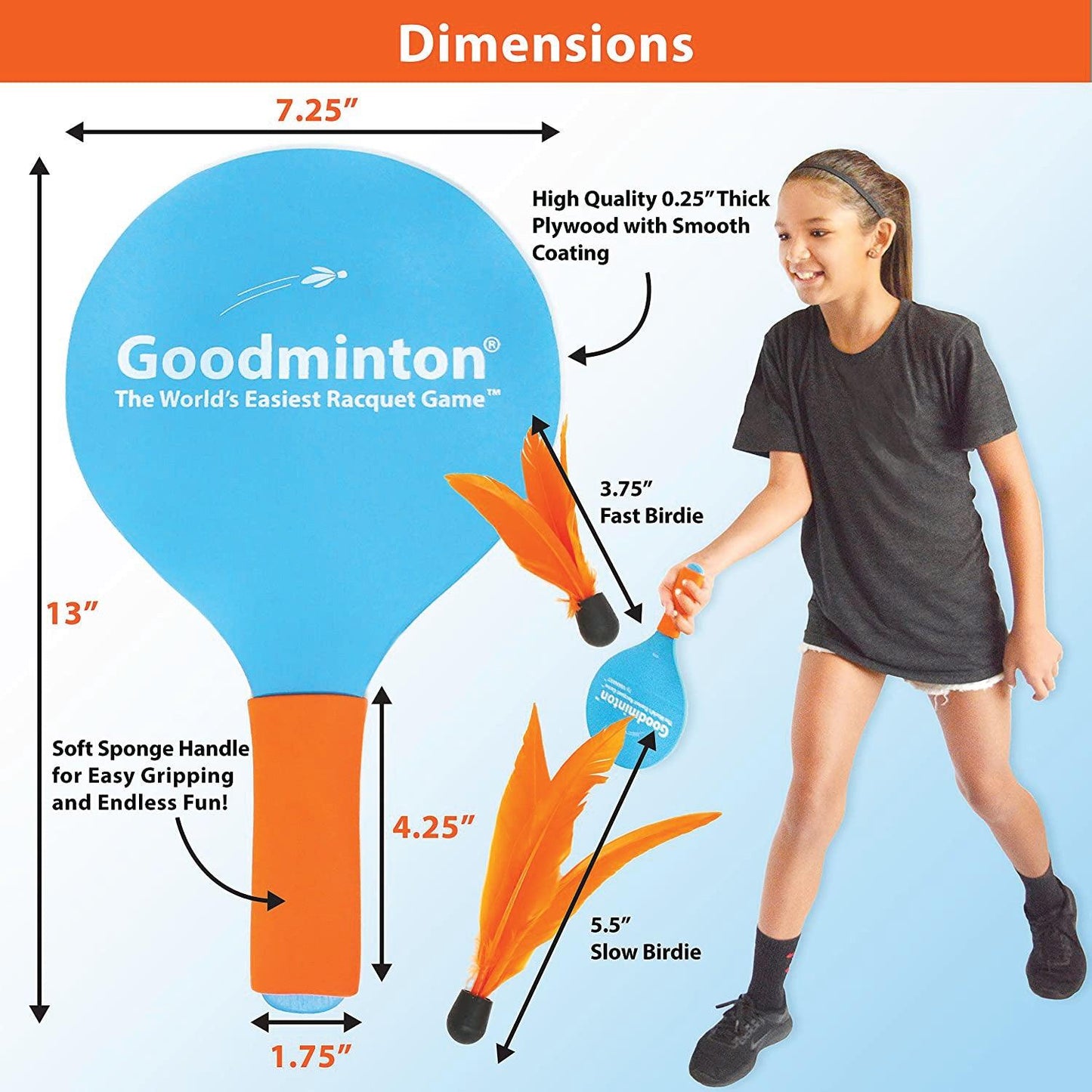 Goodminton Birdies - Goodminton Racquet The Easiest Goodminton Racquet Set for Kids and Grown-ups