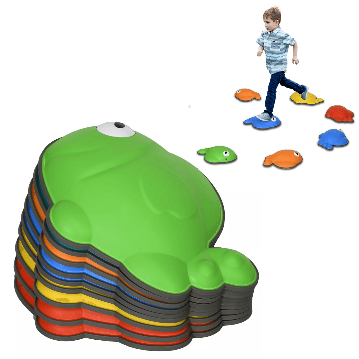 Balance Stepping Stones - 9 Piece Non-Slip Balance Sensory Toy Set For Kids | Indoor & Outdoor Gift