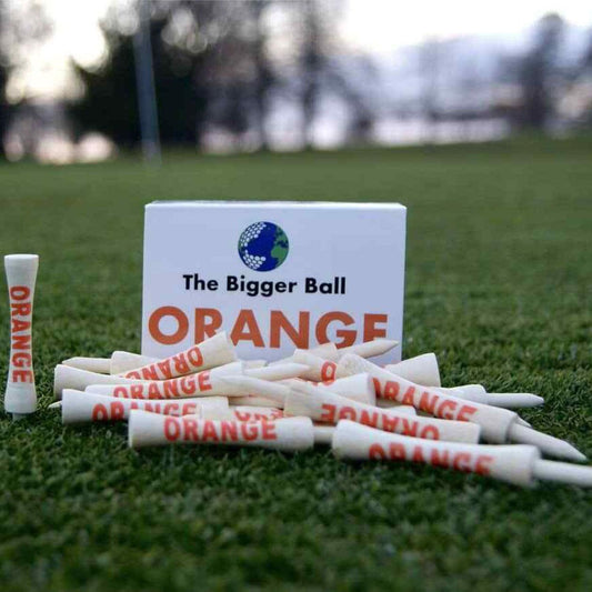 Bamboo Golf Tees - ORANGE (70mm) Bamboo Castle Golf Tees