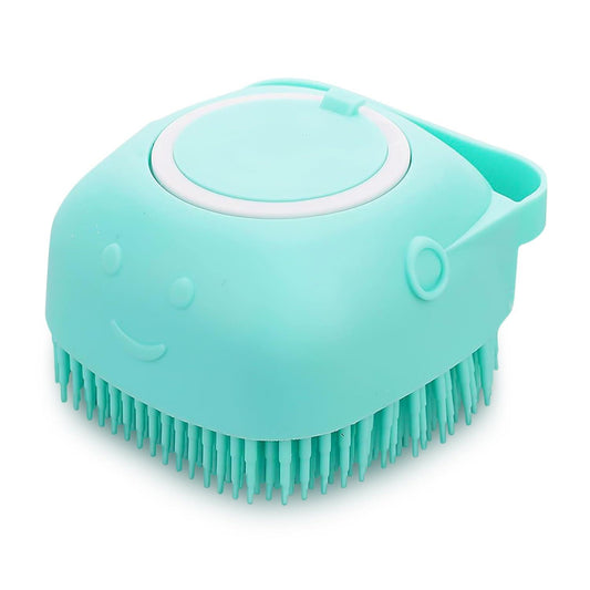 Pet Bath Brush - Pet Dogs Cat Massage Bath Brush Scrubber Shampoo Silicone Dispenser Shower Soft