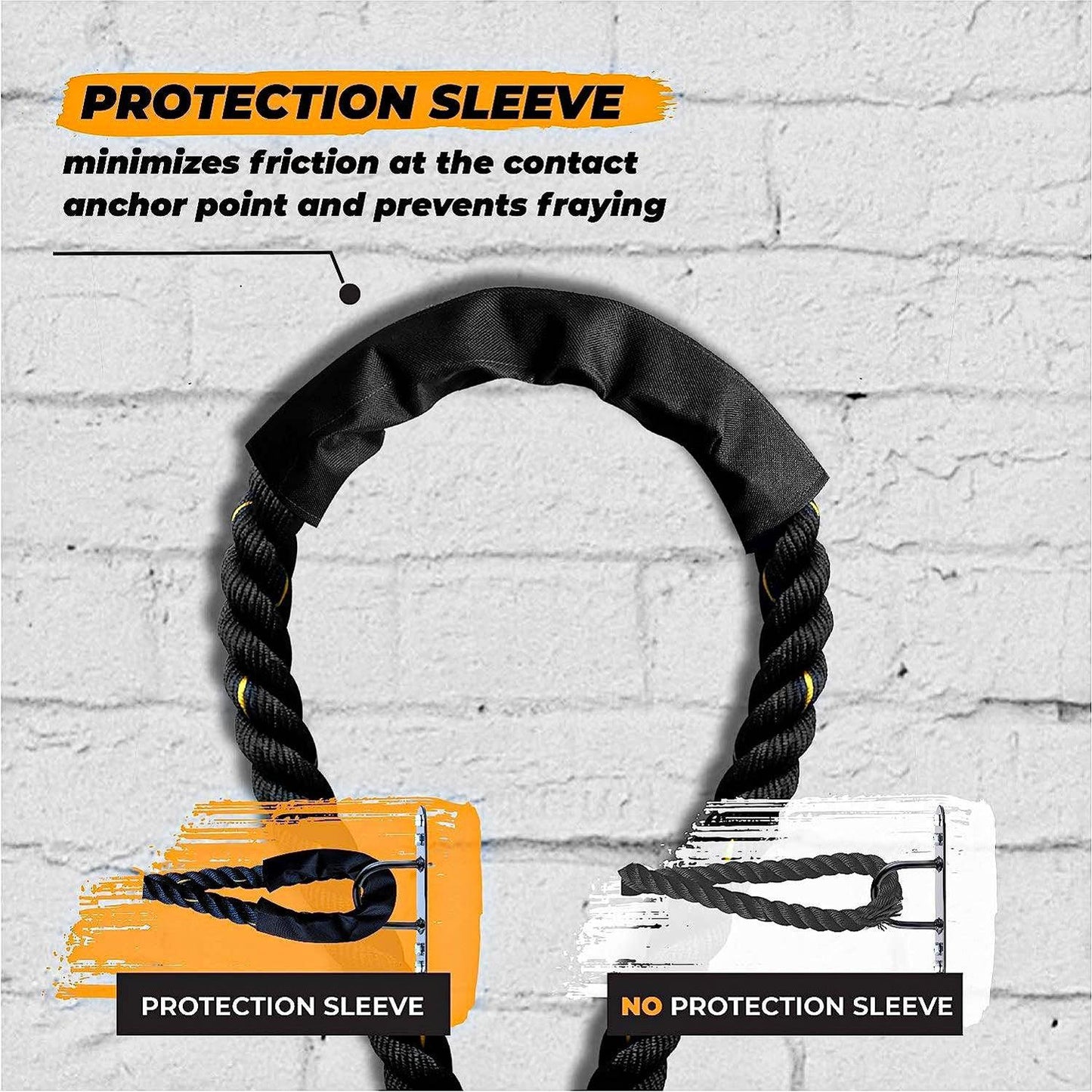 Battle Ropes for Sale - Best Battle Ropes UK Battle Ropes-38mm*9m Exercise Rope ,Training Rope with protective cover &Support