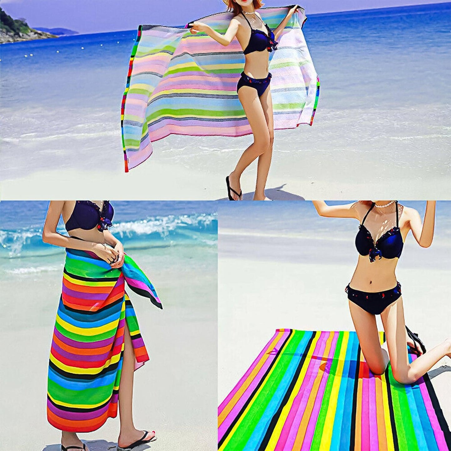 Microfibre Beach Towel - Lightweight Beach Towel Quick Dry Travel Towel