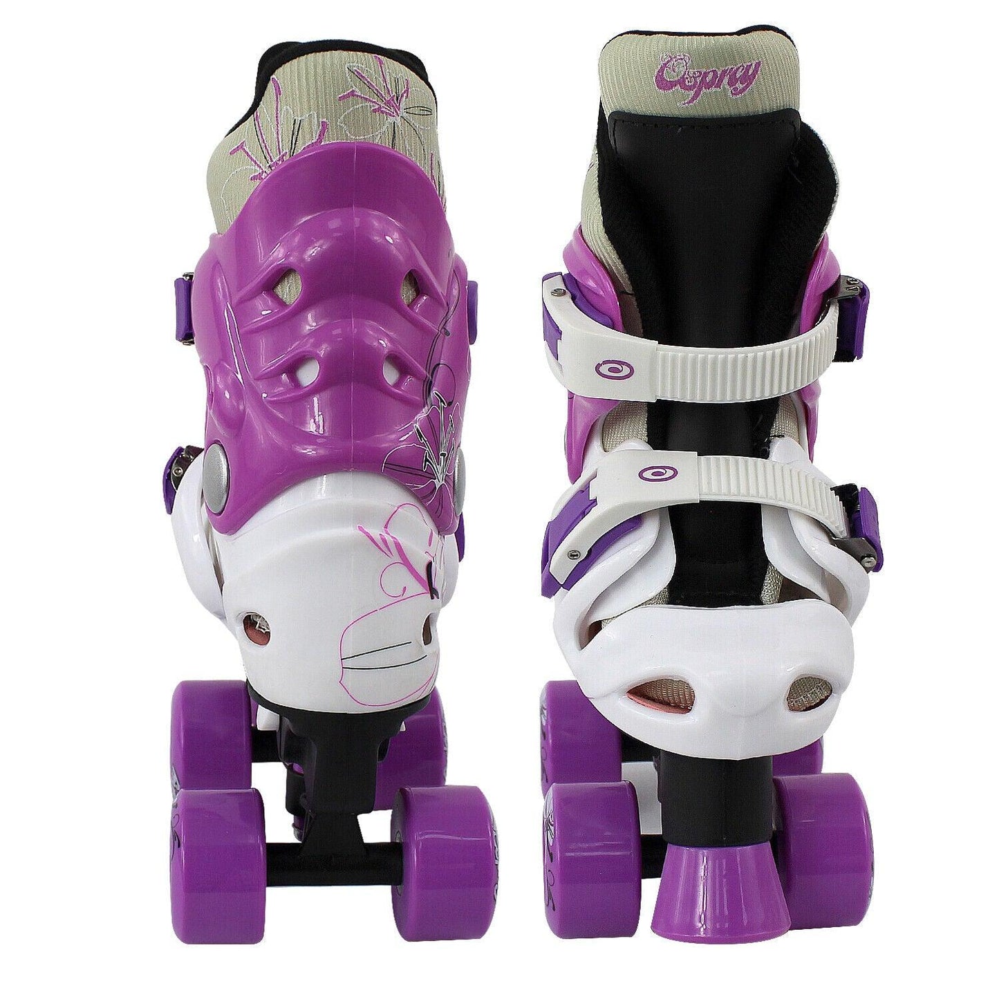 Roller Skating Shoes - Adjustable 4 Wheels Kids Roller Skates Boots