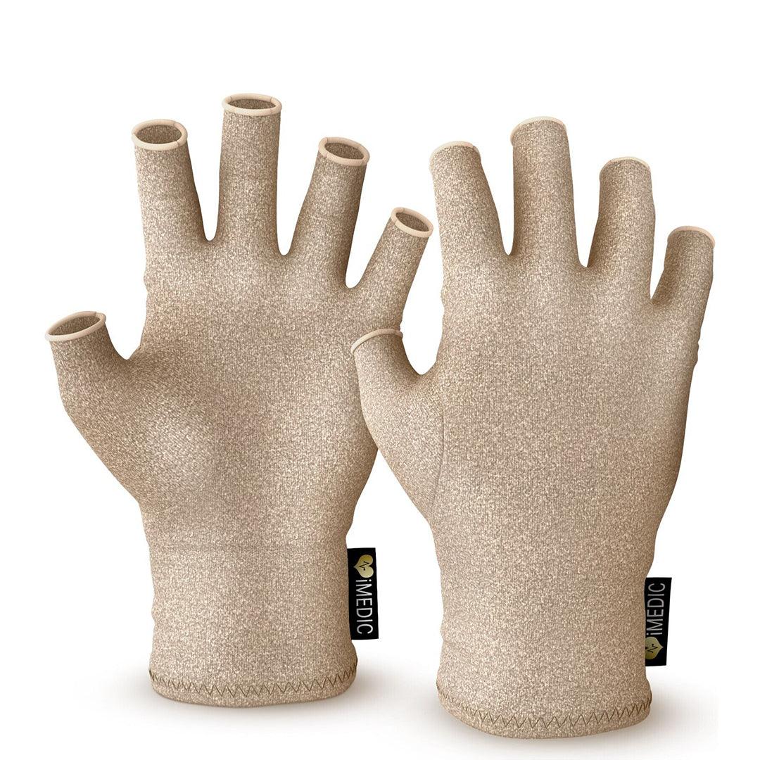 Compression Gloves for Arthritis - Fingerless Pain Relief Arthritic Hands Rheumatoid Anti Arthritis Elastic Gloves