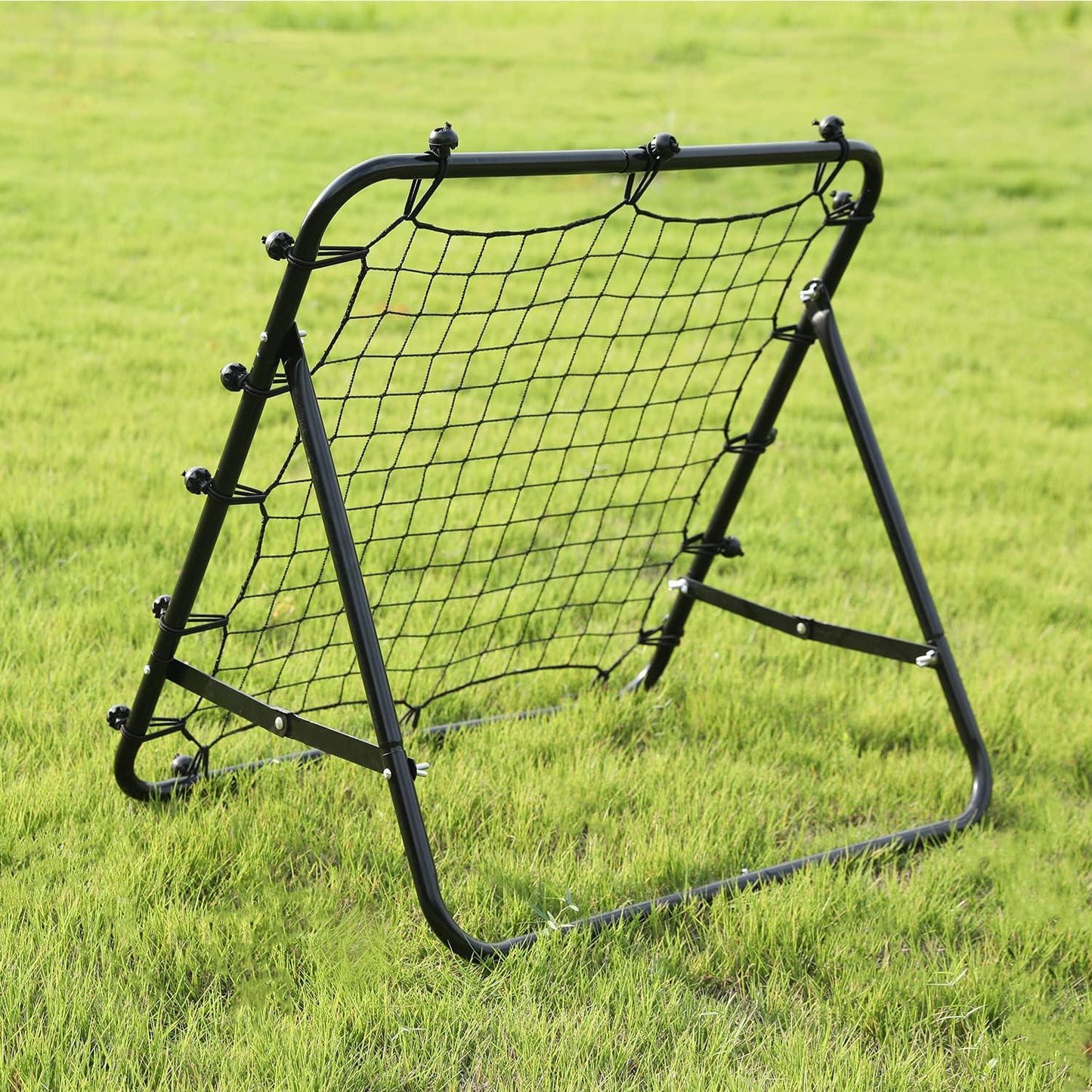 Football Rebound Net - Soccer Practise Net Kickback Target Goal Teens Adults Training Black