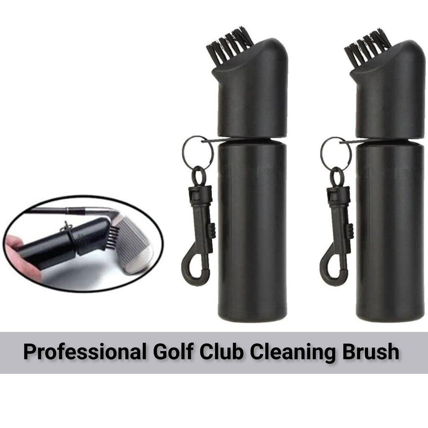 Golf Club Cleaning Brush - Golf Club Brush Groove Cleaner with Built-in Water Spray & Retractable Keychain