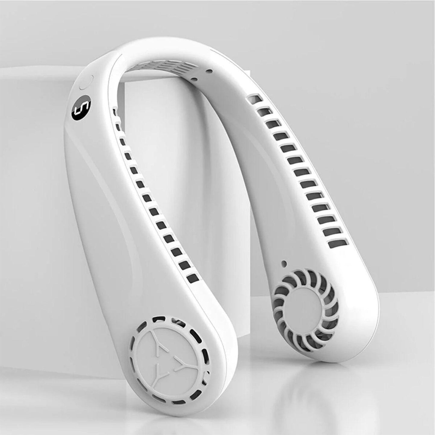 Portable Neck Fans - Portable 5 Speed Neck Fan USB Rechargeable Neckband Bladeless Cooler