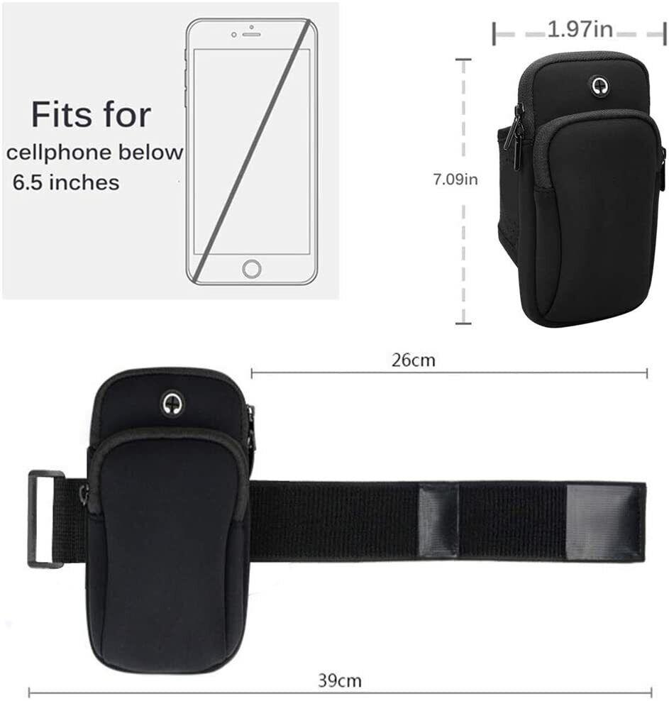 Running Armband for Phone - Sports Mobile Arm Phone Holder Bag Phone Carrier for Running Jogging Gym Exercise Pouch