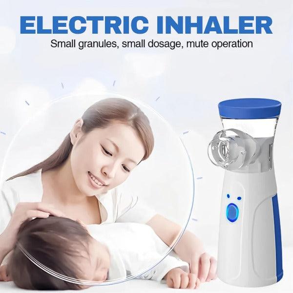 Portable Steam Inhaler - Adjustable Silent Nebuliser with 2 Masks (1 Big + 1 Small) & Mouthpiece