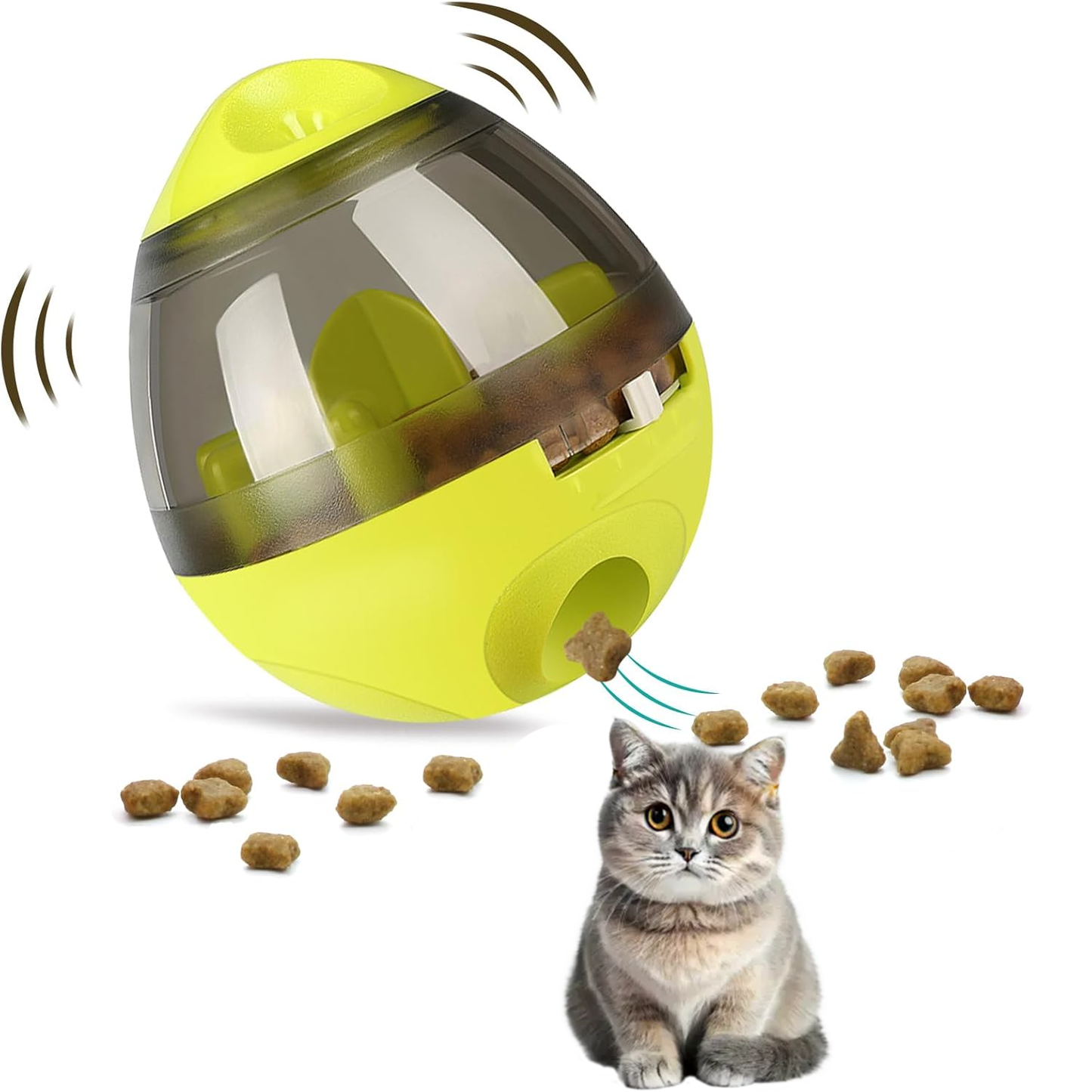 Automatic Dog Food Feeder - Pet Food Ball Interactive Toy Spill Treat Dispensing Bowl Feeder Breaker Cat