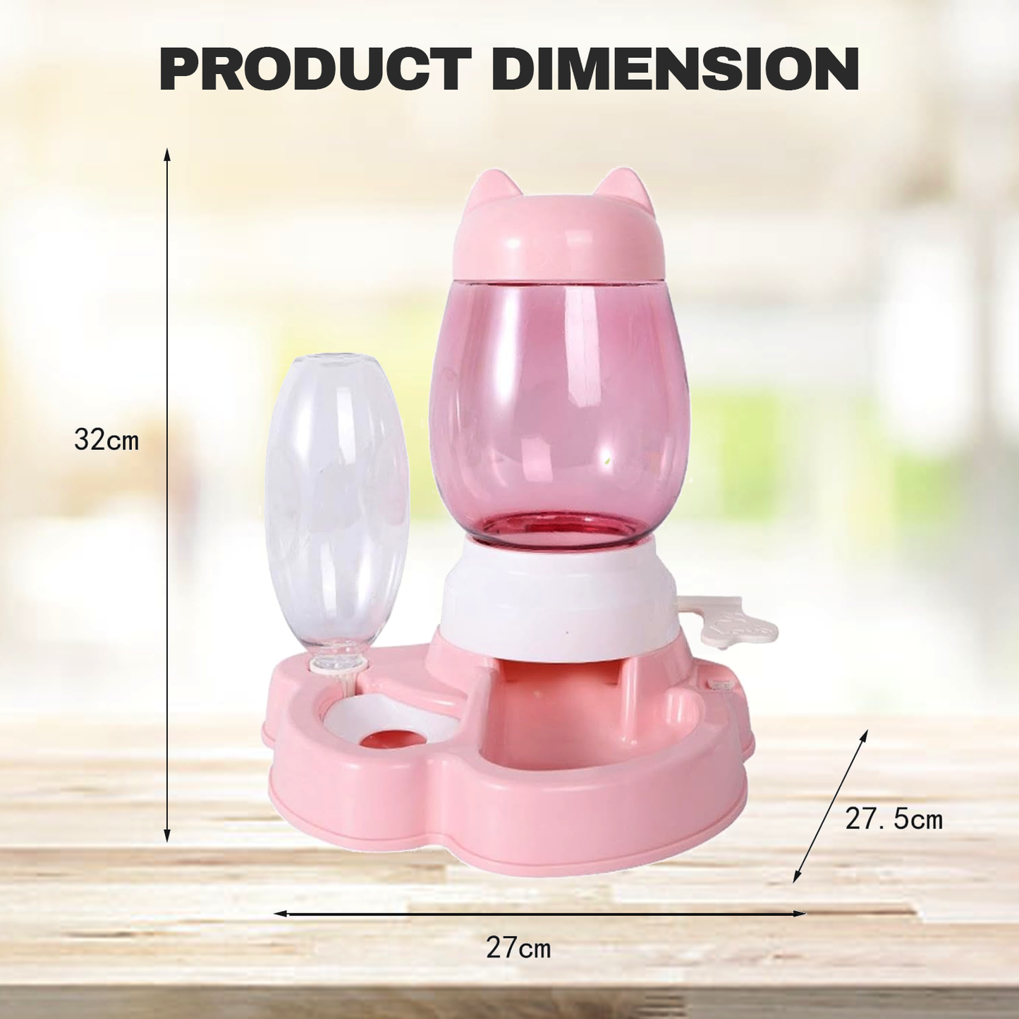 Automatic Pet Food Dispenser – Pet Food Drink Dispenser Dog Cat Large Feeder Water Bowl Dish