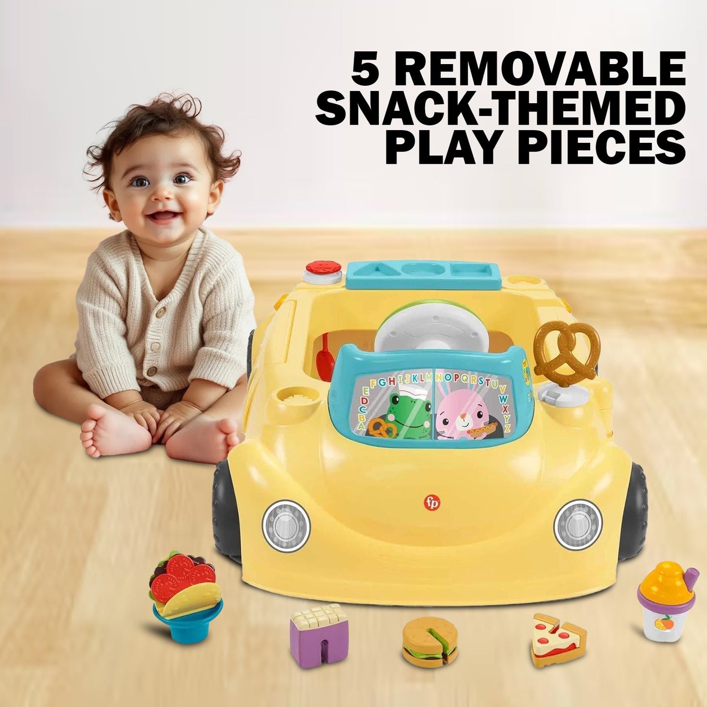 Servin Up Fun Jumperoo - Fisher 2 in 1 Activity Centre Baby Food Truck Bouncer