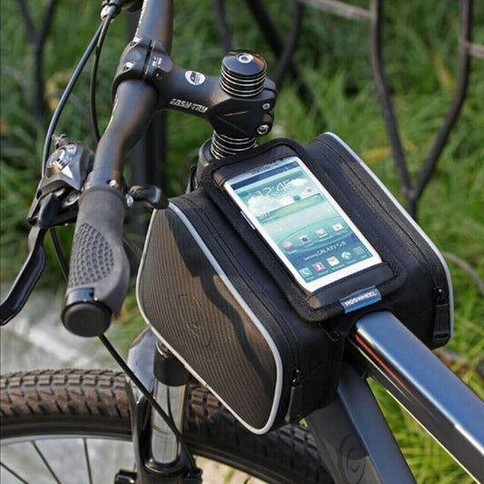 Top Tube Cycle Bags - Bicycle Front Top Tube Frame Double Bag - Bike Frame Bag Bike Top Tube Bag Bolt-on