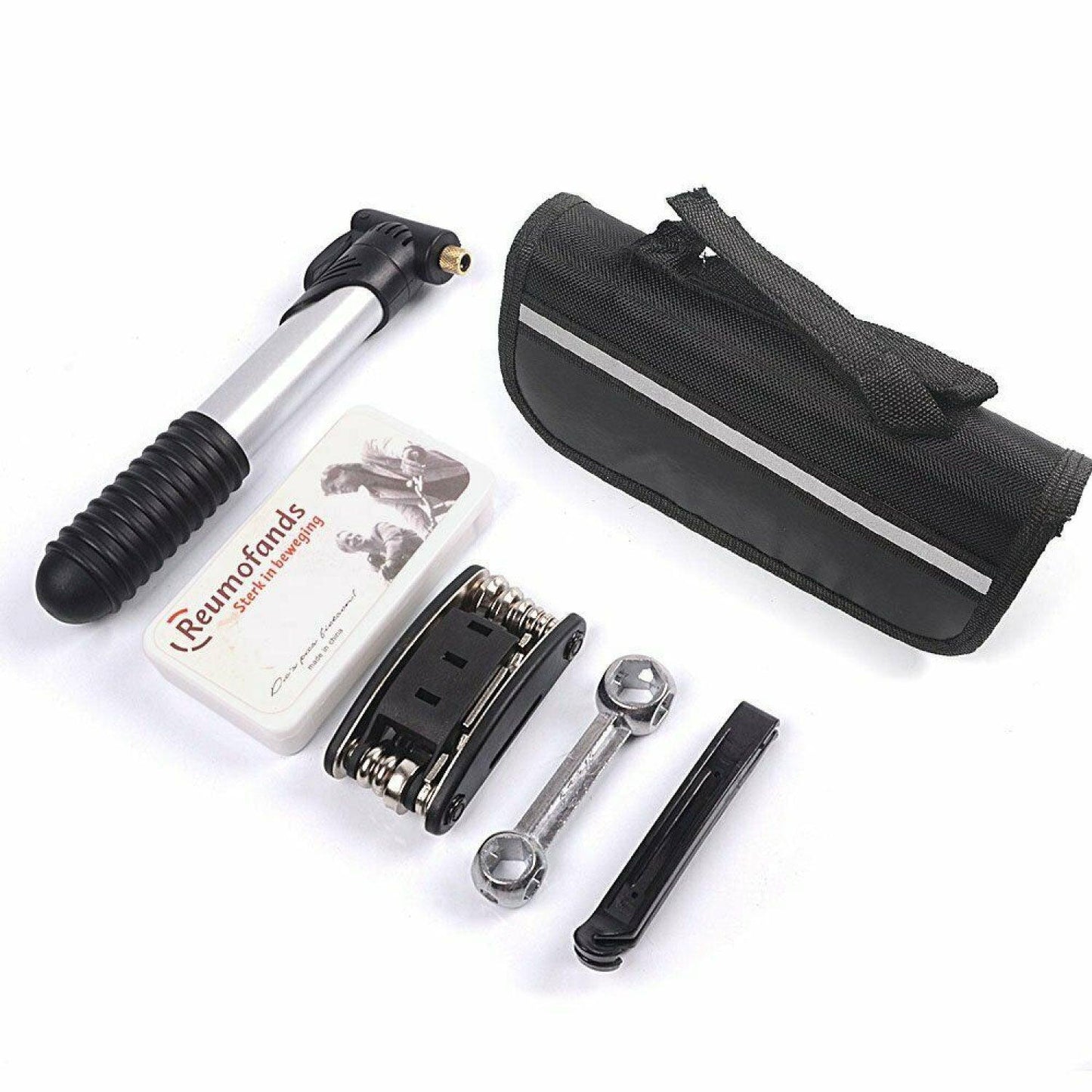 Bicycle Tool Kit - Bicycle Repair Tool Kit, 16 in 1 Multifunction Tool, Tire Levers, Self Adhesive Tyre Tube Patch Include