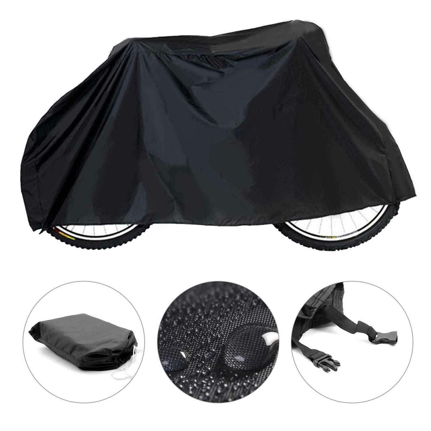 Waterproof Bicycle Covers -  Waterproof Mountain Bike Bicycle Cover Heavy Duty Outdoor Protector for 2 Bikes