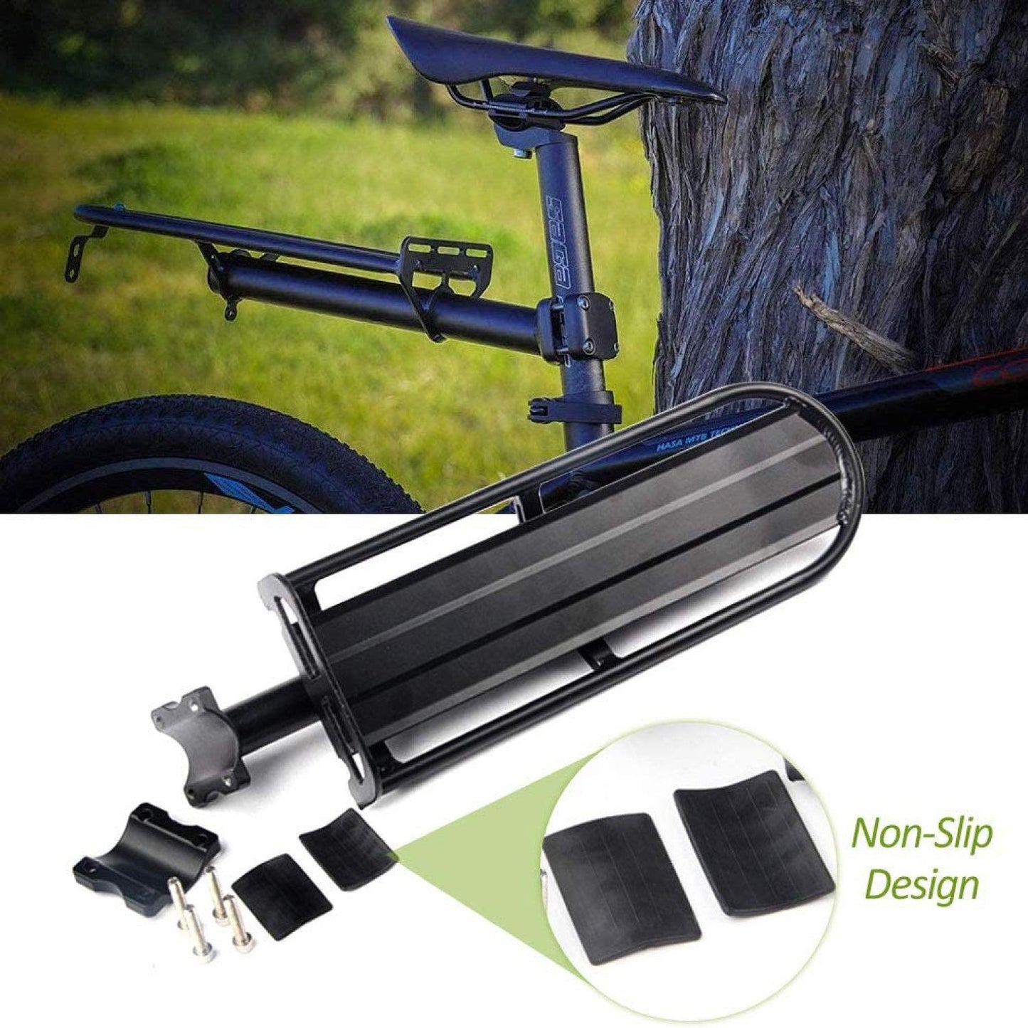 Mountain Bike Pannier Rack - Adjustable Bicycle Rack Bike Cargo Rack,bicycle Rear Seat Rack Cycling Luggage Carrier Bicycle Quick Release Alloy Rear