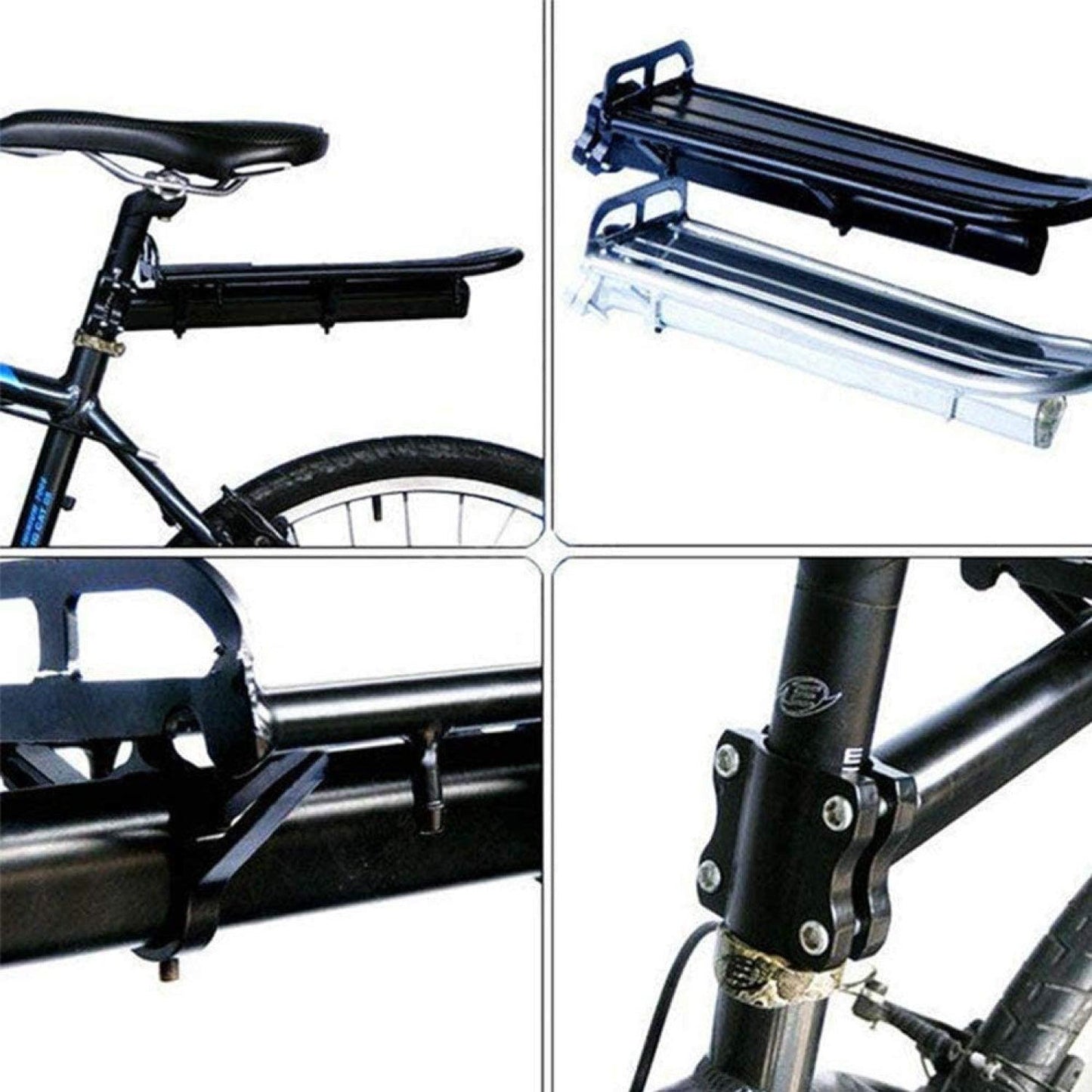 Mountain Bike Pannier Rack - Adjustable Bicycle Rack Bike Cargo Rack,bicycle Rear Seat Rack Cycling Luggage Carrier Bicycle Quick Release Alloy Rear