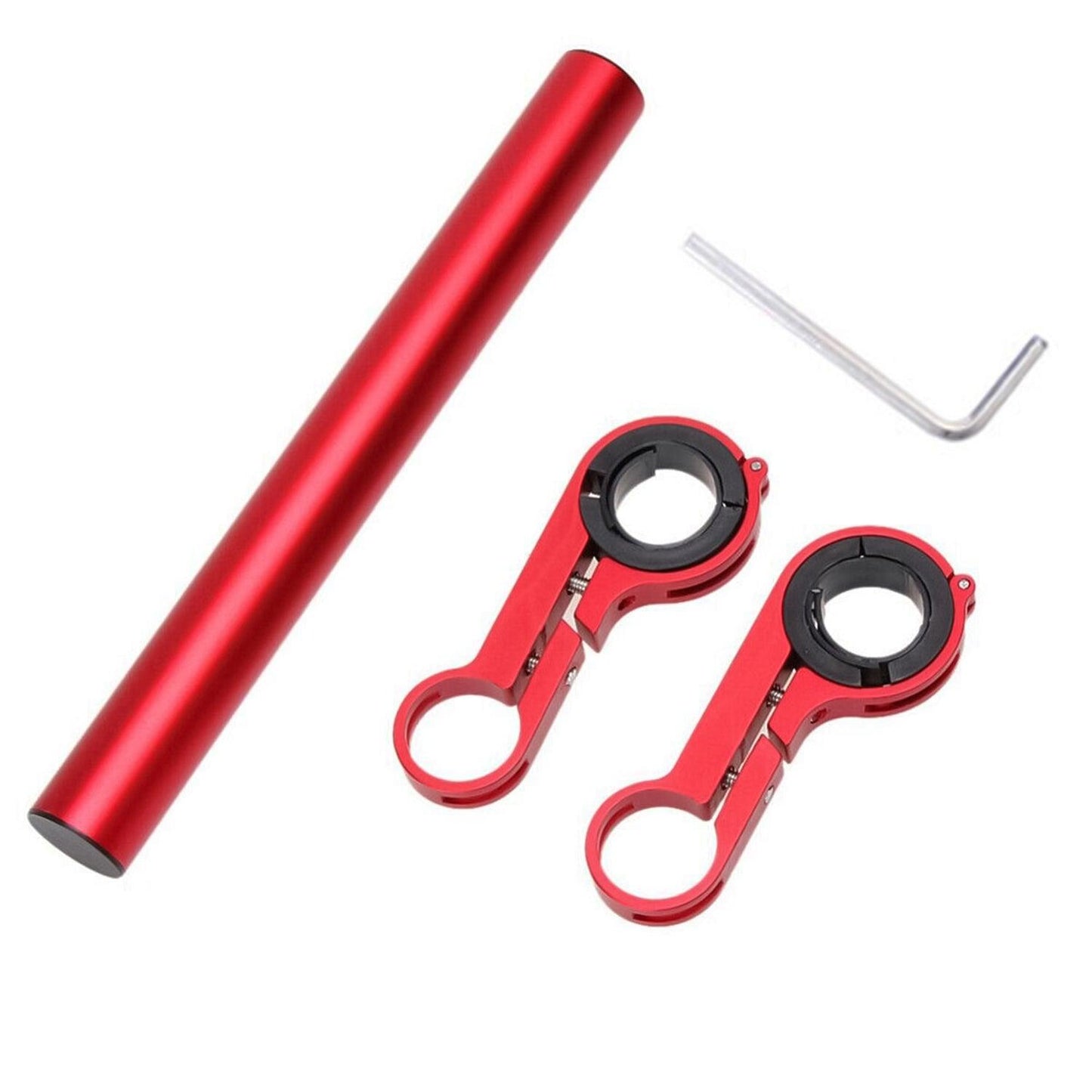 Bike Handlebar Extender - 2PCS Clamp Brackets and 1PC Hex Wrench, Aluminum Universal Bicycle Handlebar Extension for Bicycle Light, Speedometer