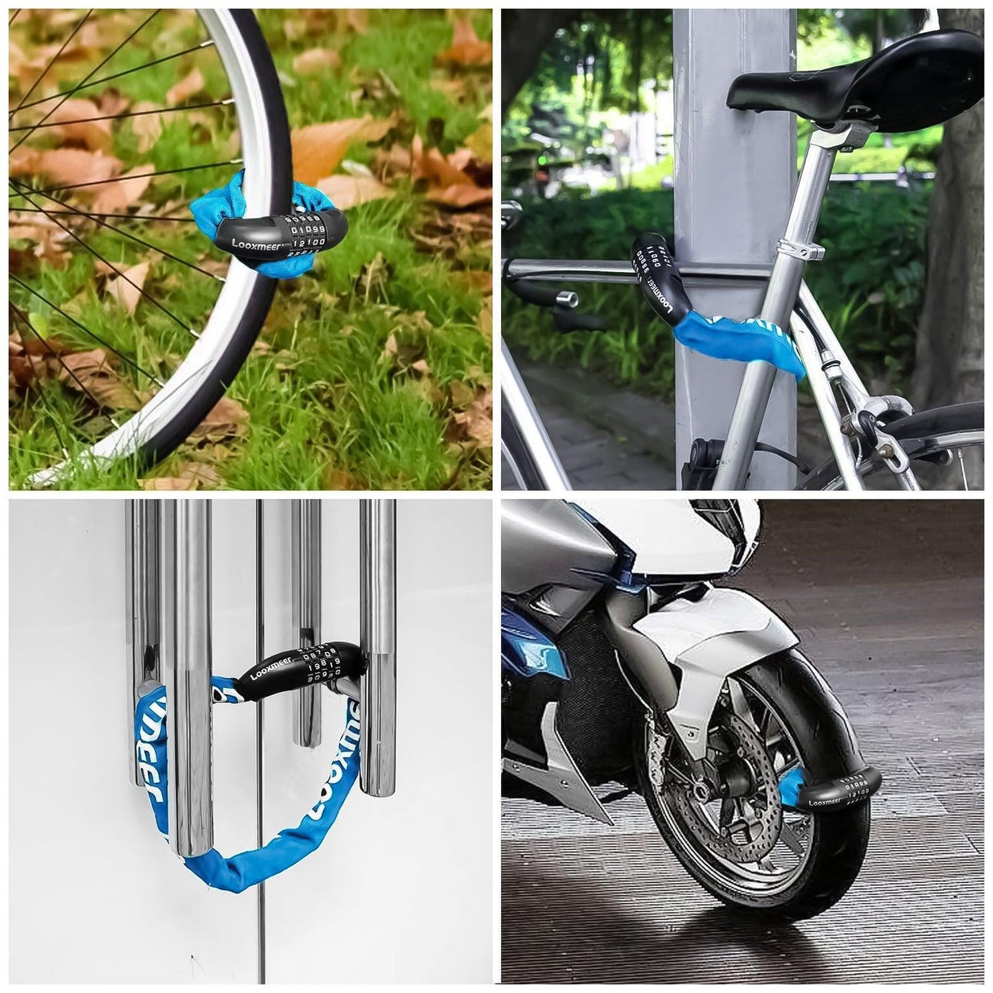 Best Bike Lock UK - Heavy Duty High Security 90cm 5-Digit Combination Chain Lock