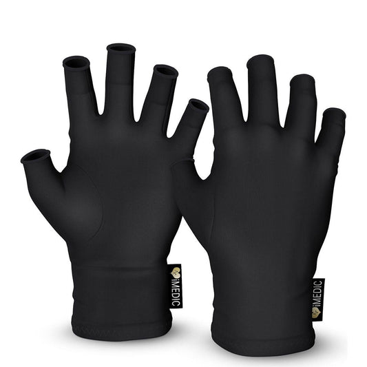Compression Gloves for Arthritis - Fingerless Pain Relief Arthritic Hands Rheumatoid Anti Arthritis Elastic Gloves