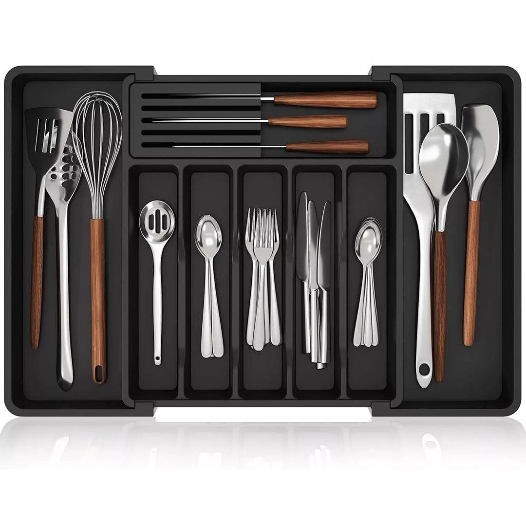 Cutlery Tray For Drawer - Extendable Drawer Organiser Insert For Kitchen Utensils Storage
