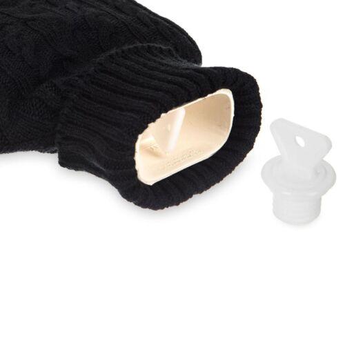 Hot Water Bag With Cover - 2L Bottle Cover Bag With Built in Pockets Knitted Soft Cozy Bag