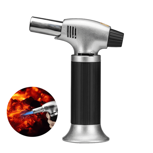 Blow Torch For Cooking - Adjustable Flame Kitchen Torch for Baking, Desserts & BBQ | Safety Lock & Refillable