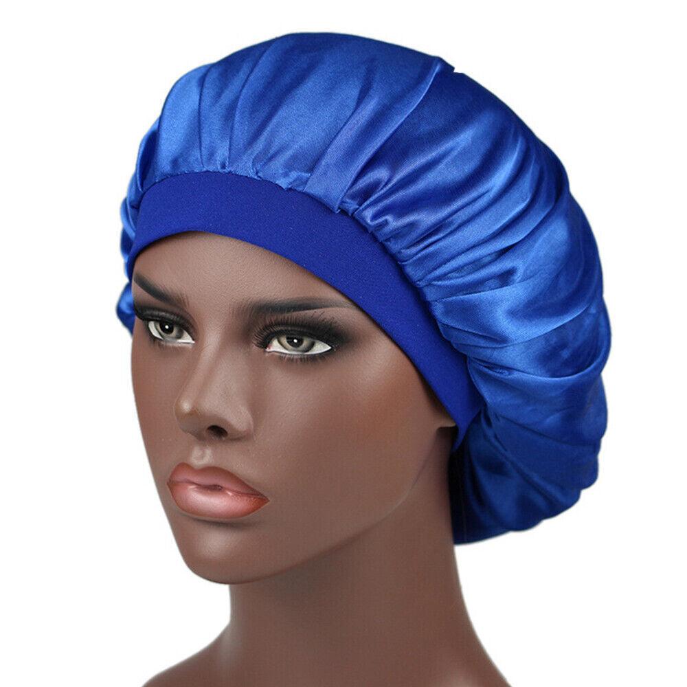 Hair Wraps for Sleeping - Bonnet Cap Long Hair Care Hat Woman Silk Satin Protection Night Head Turban Wrap