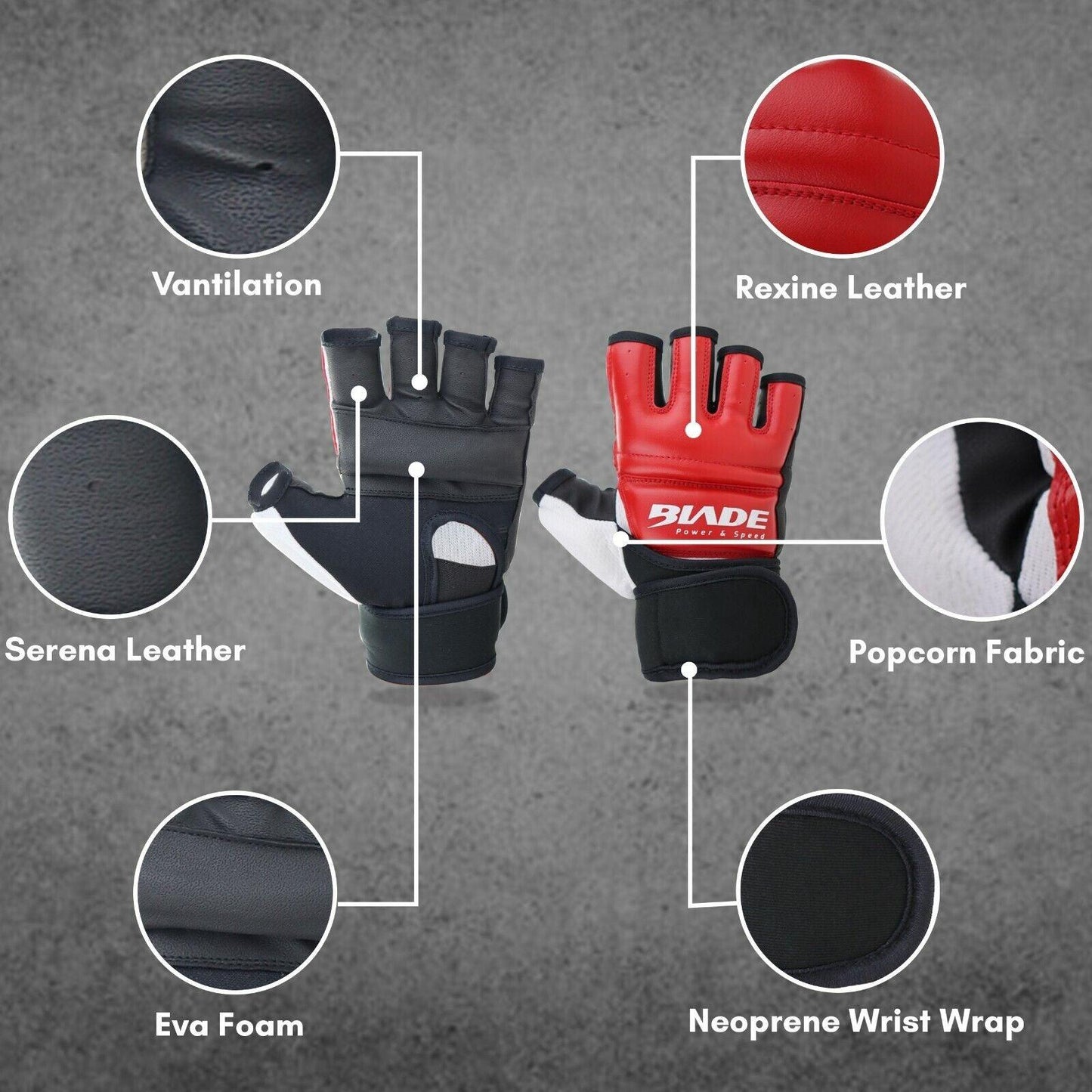 Boxing Gloves for Training -  MMA Gloves Leather Taekwondo Martial Arts Punch Bag Boxing Gloves