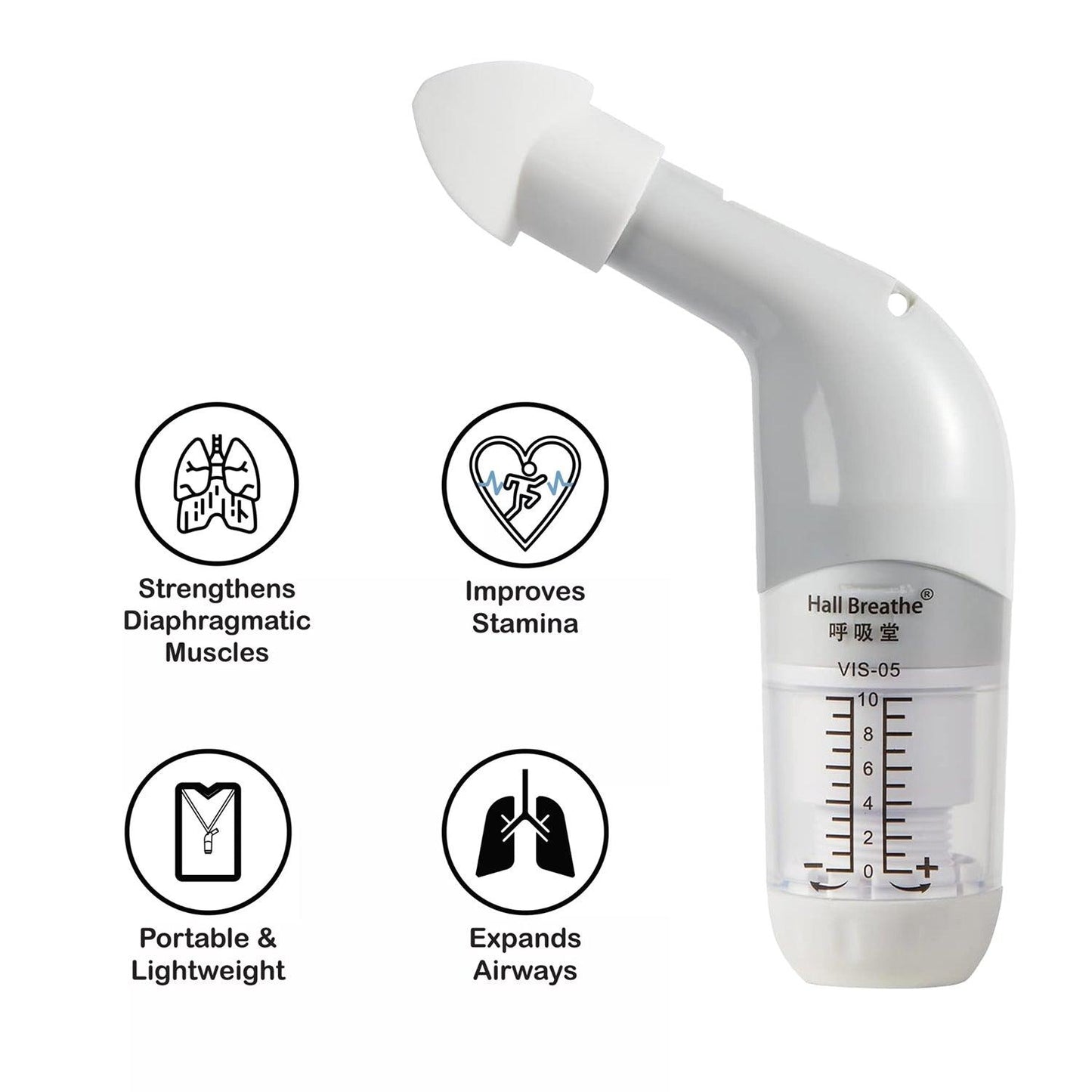 Breath Training Device - Deep Breath Trainer Exerciser Strength Lungs