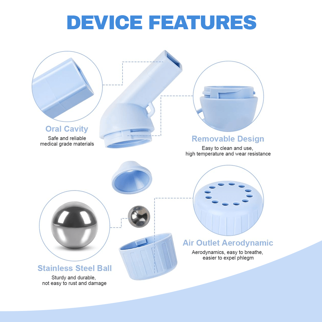Lung Exerciser Device - Naturally Clear Mucus with The Breathing Exerciser Device Perfect Treatment Aid