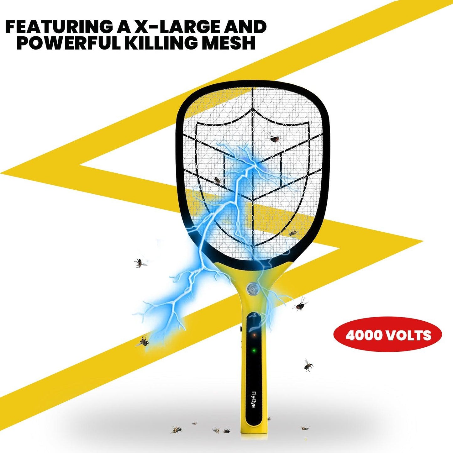 Fly Zapping Racket -  Bug Zapper Racket Fly Swatter Mosquito Bat Wasp Electric Insect Pest Killer USB