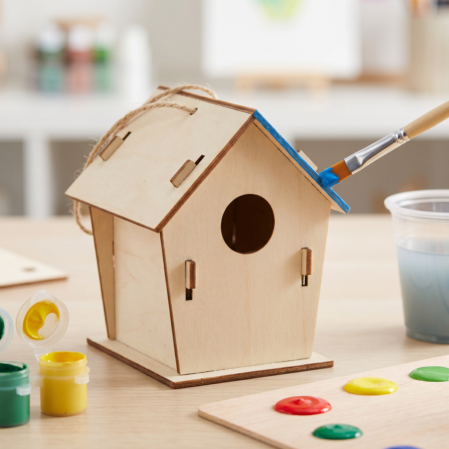 Colorful DIY Wooden Birdhouse Kit for Kids – Paint & Craft Set