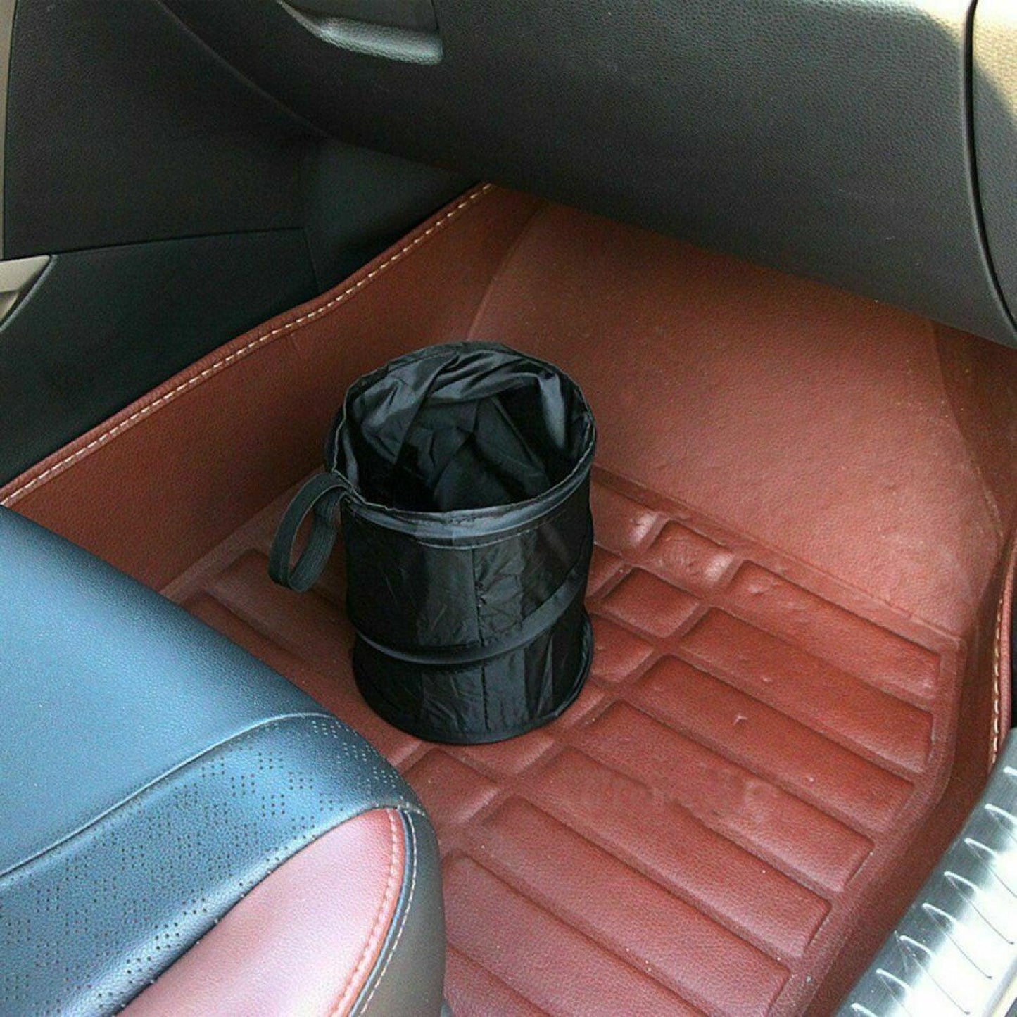 Mini Car Bin - Pop Up Black Storage Dustbin Foldable Travel Mini Rubbish Waste Basket