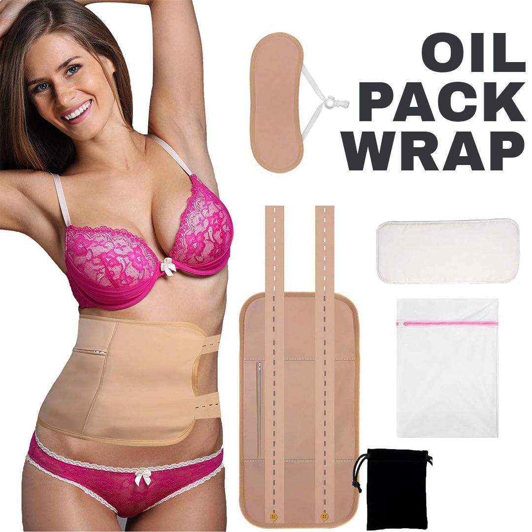 Castor Oil Pack - Reusable Oil Pack Kit Waist Wrap for Insomnia Constipation Inflammation